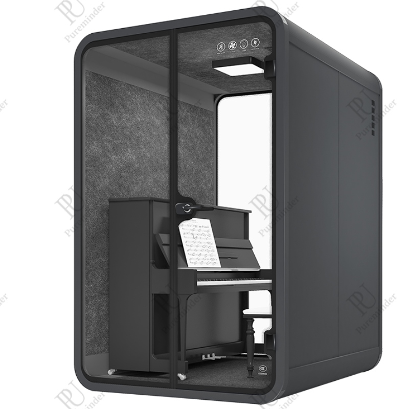 Movable Portable Studio Home Steel Acoustic Desks Chair Office Soundproof Pods Office Phone Booth Indoor Work Meeting Modular