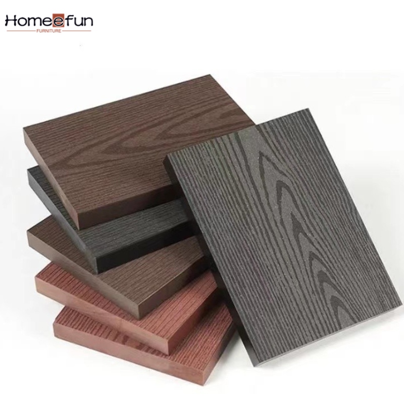 2022 Wpc 3d Embossed Flooring Wood Grain Planks Anti Slip Plastic Wood Composite Decking Outdoor Garden Flooring Deck