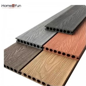 2022 new 3D WPC Decking Wood Plastic Composite PE Outdoor hollow solid Decking Flooring Antiseptic