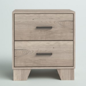 Modern Luxurious  Bedroom Furniture 3 Drawer Rattan and Wood Bedside Table Chest with Drawers