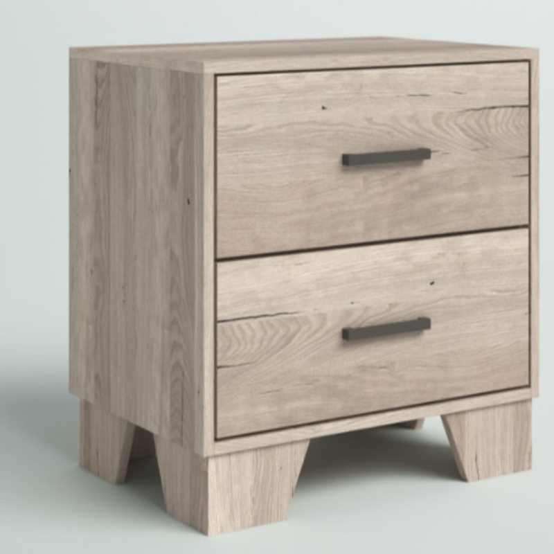 Modern Luxurious  Bedroom Furniture 3 Drawer Rattan and Wood Bedside Table Chest with Drawers