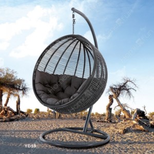 2022 Indoor in modern style outdoor swings patio woven rattan swing garden weave hanging egg chair swings