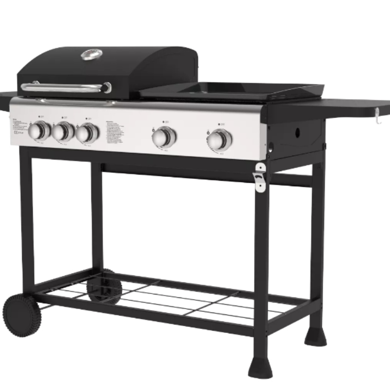 Black Heavy Duty Barbecue Outdoor Garden Patio Premium BBQ Smoker Oven Picnic Camping Patio Backyard Cooking Charcoal BBQ Grills