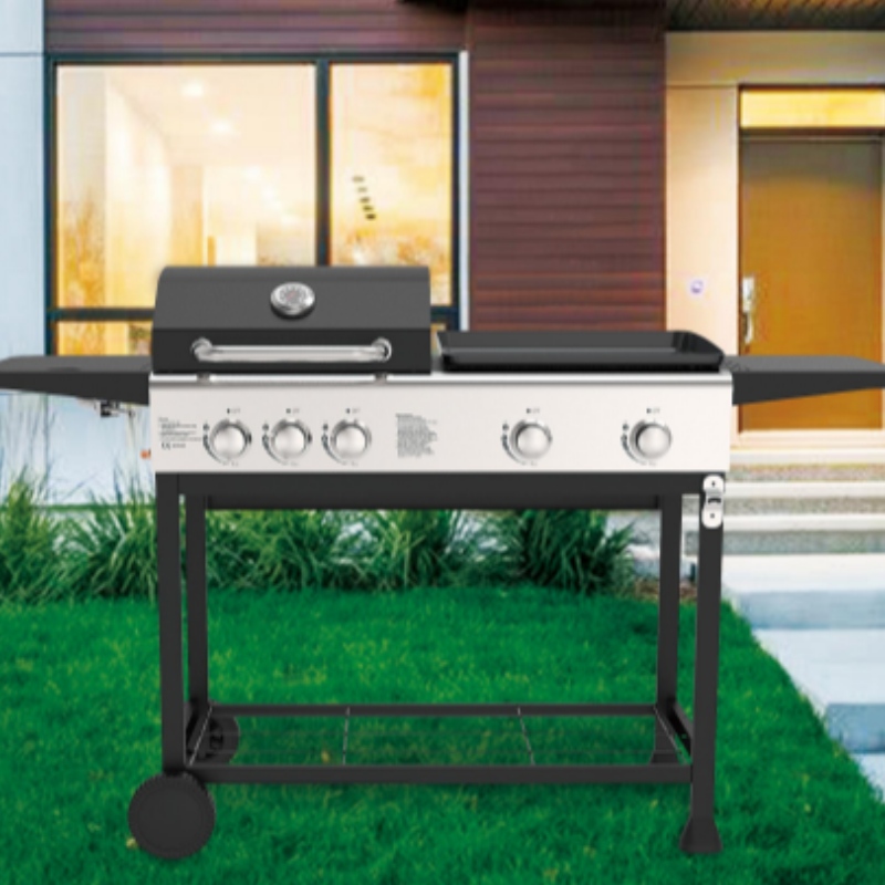 Black Heavy Duty Barbecue Outdoor Garden Patio Premium BBQ Smoker Oven Picnic Camping Patio Backyard Cooking Charcoal BBQ Grills