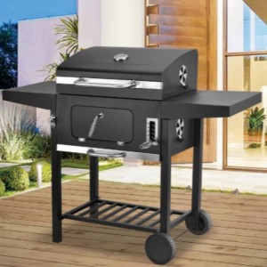 Modern Commercial Large Portable Outdoor Charcoal Grill Backyard Party Grill with Shelves