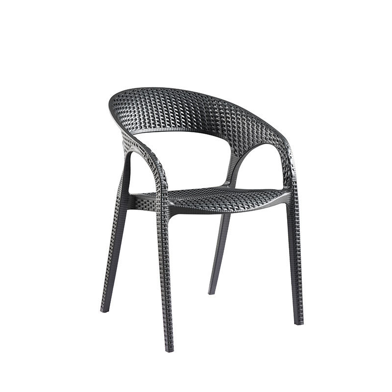 PP rattan style cafe chairs outdoor furniture garden plastic resin chair plastic garden chairs