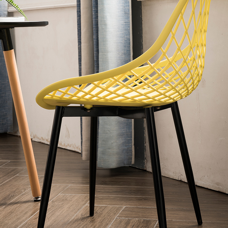 High Quality Modern Design China Factory Plastic Mesh Chair Dining Room PP Seat Plastic Dining Chairs