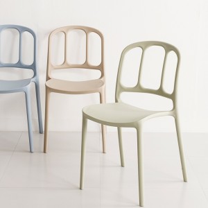 Modern outdoor cafe chairs restaurant dining chair high quality stackable lounge plastic chair